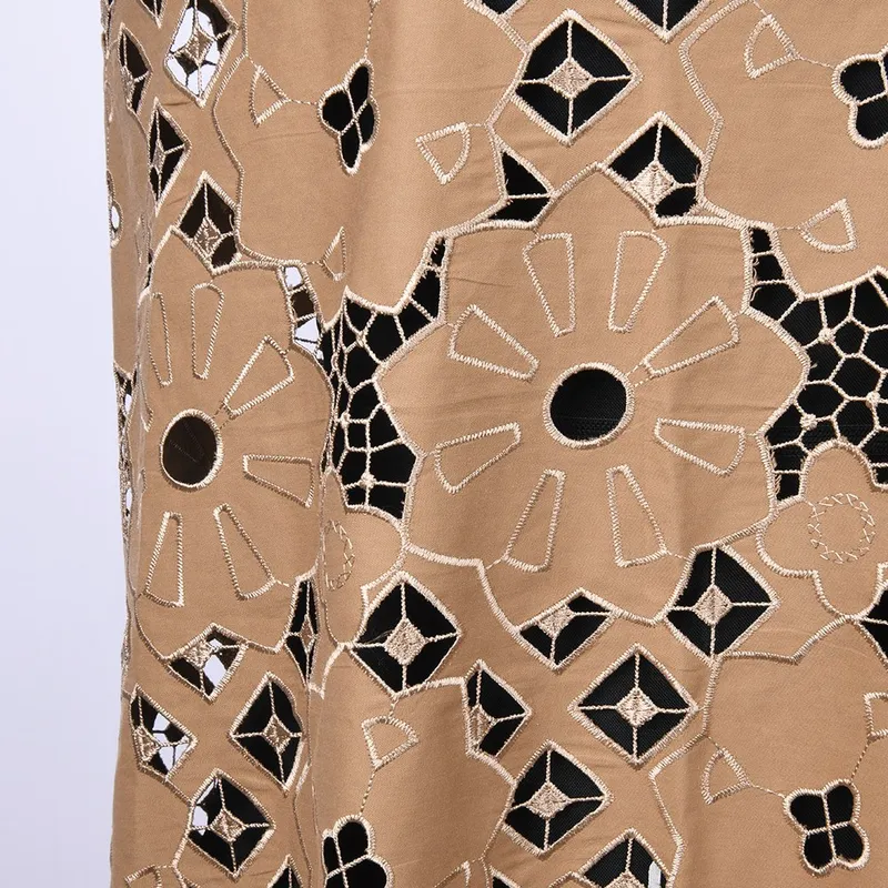 Embroidered Eyelet Lace Fabric