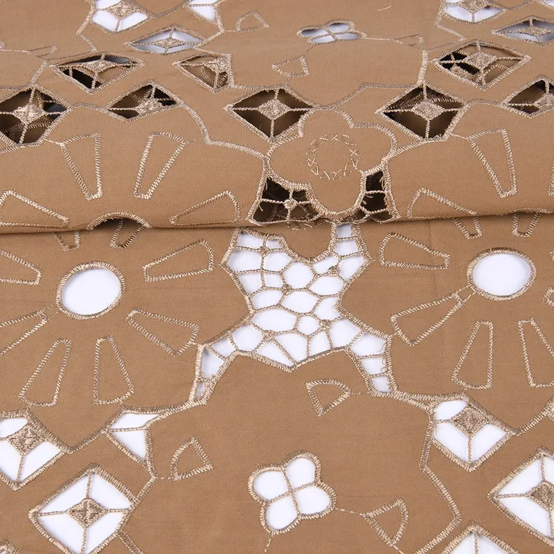 Embroidered Eyelet Lace Fabric