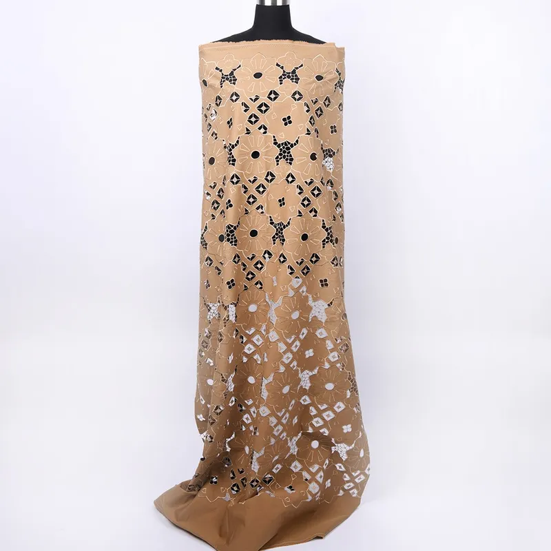 Embroidered Eyelet Lace Fabric