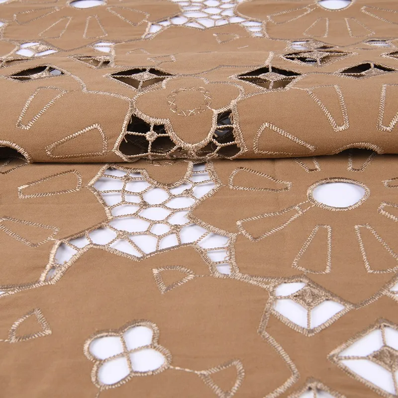 Embroidered Eyelet Lace Fabric