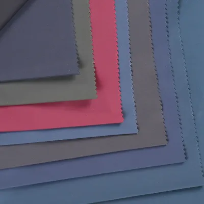 100% Polyester PA-Coated Twill Imitation Memory Jacket Fabric