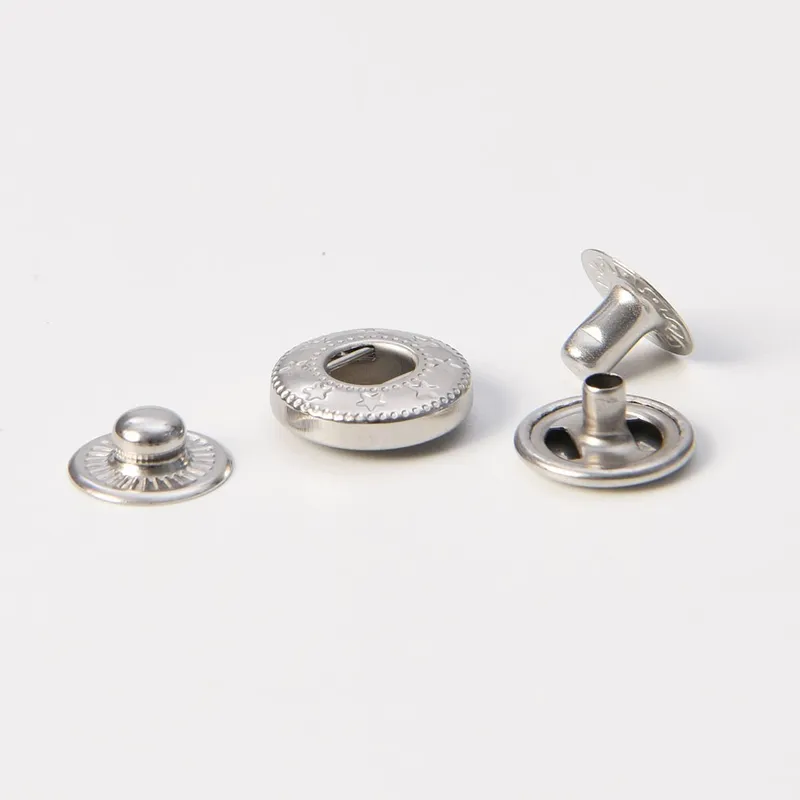 Metal Snap Button Fastener with Caps