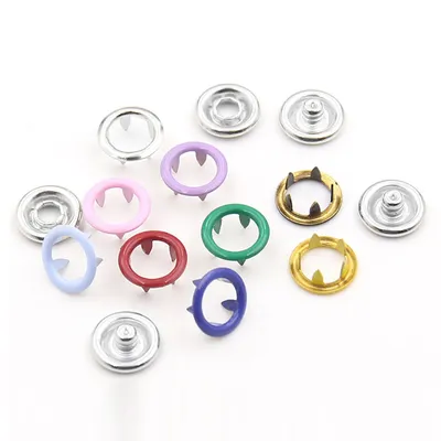 Painted Metal Prong Snap Buttons