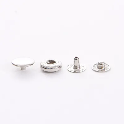 4-Part Spring Cap Snap Button Fastener