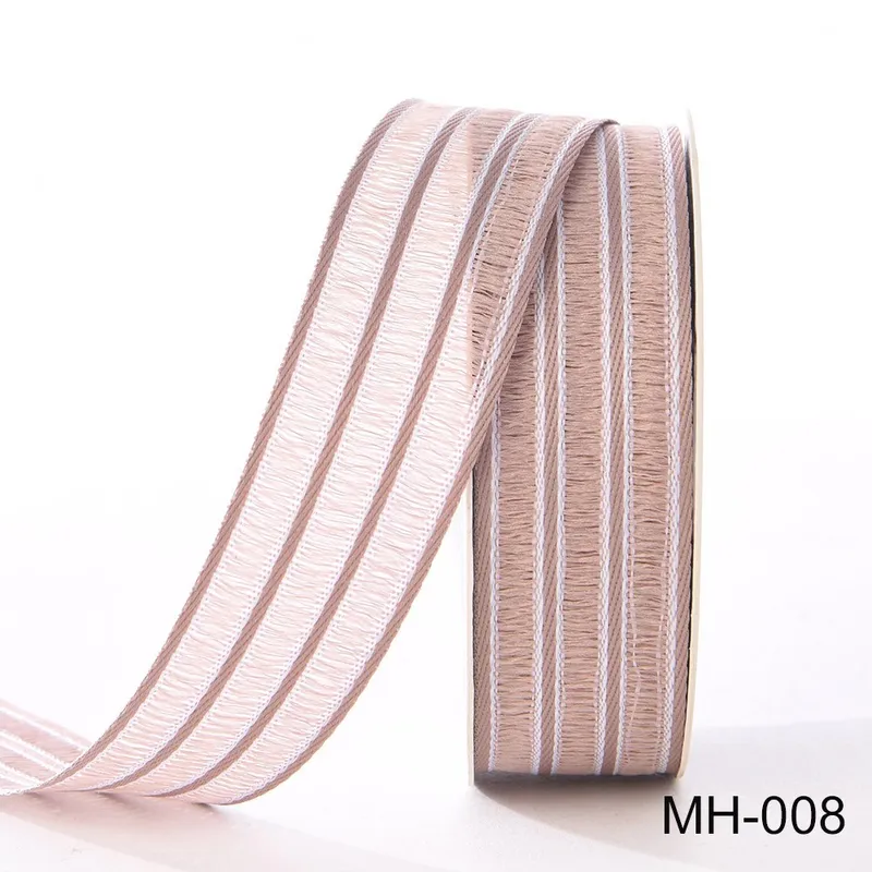 25mm Striped Woven Decorative Ribbon