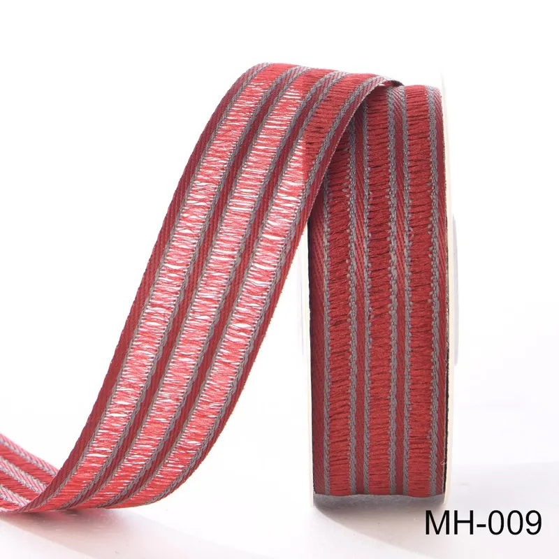 25mm Striped Woven Decorative Ribbon