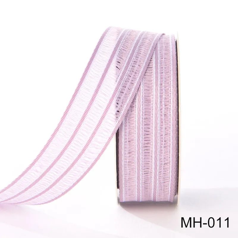 25mm Striped Woven Decorative Ribbon