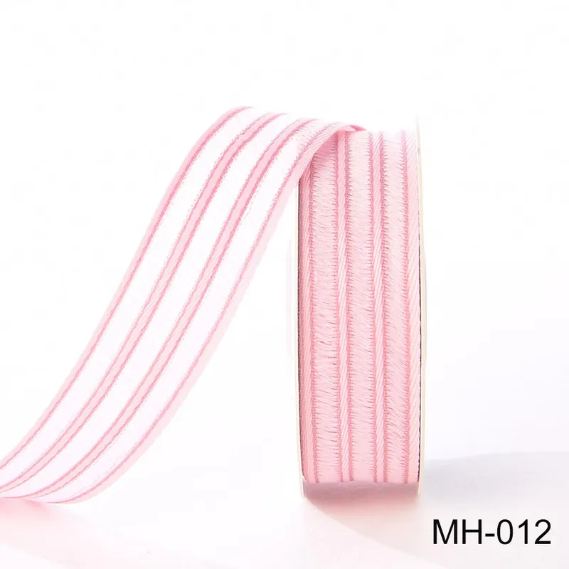 25mm Striped Woven Decorative Ribbon