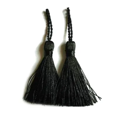 9cm Black Rope Curtain Tassel Tieback