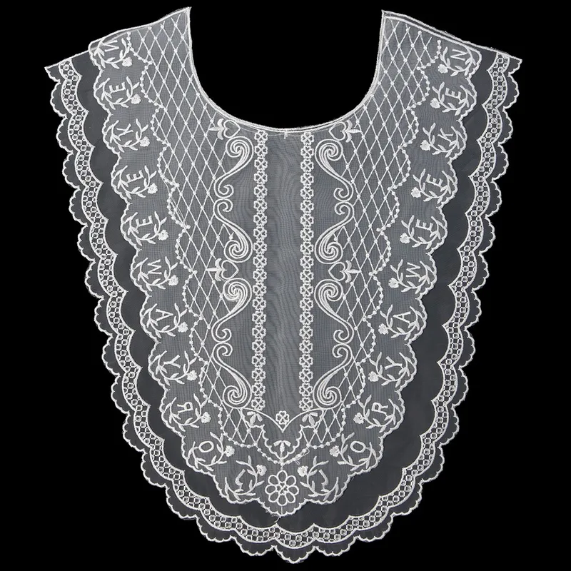 1 Piece Embroidery Organza Lace Collar