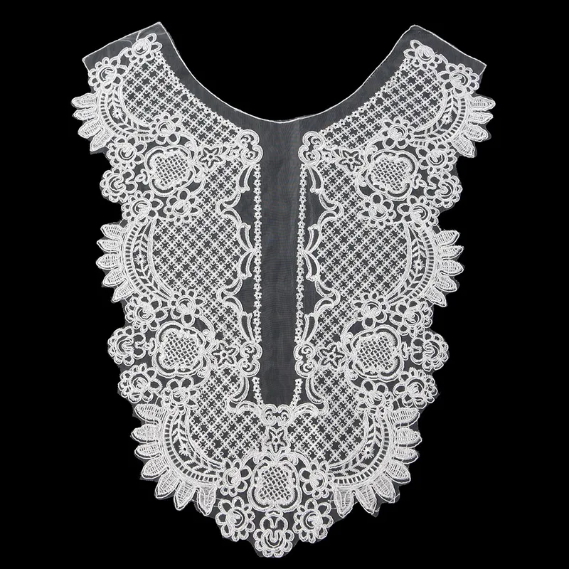 1 Piece Embroidery Organza Lace Collar