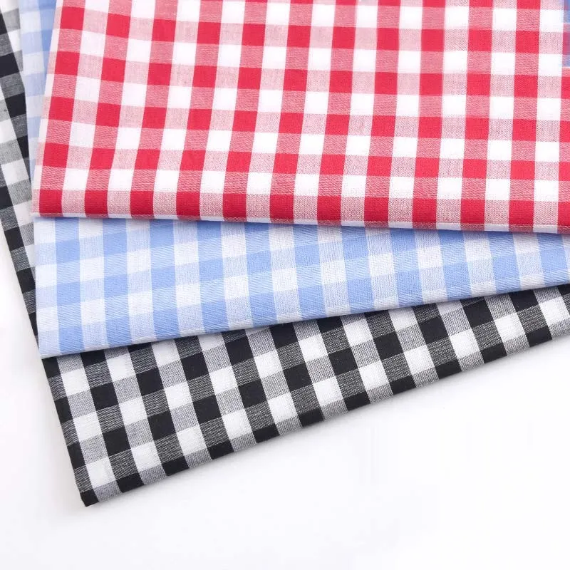 100% Cotton Check Shirt Fabric