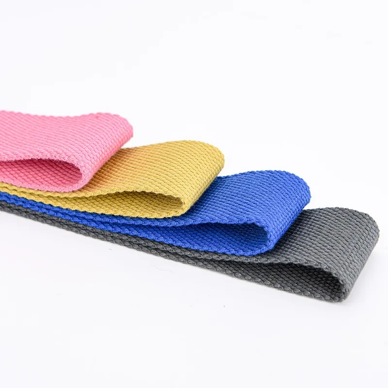 Organic Cotton Yoga Strap Belt with Metal D-Ring