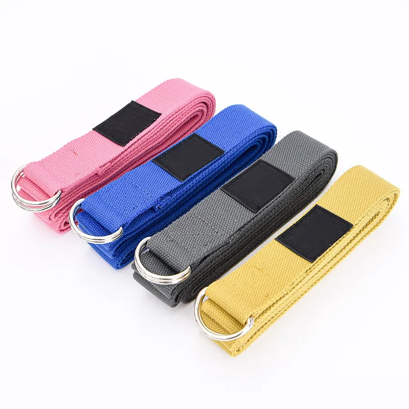 Organic Cotton Yoga Strap Belt with Metal D-Ring